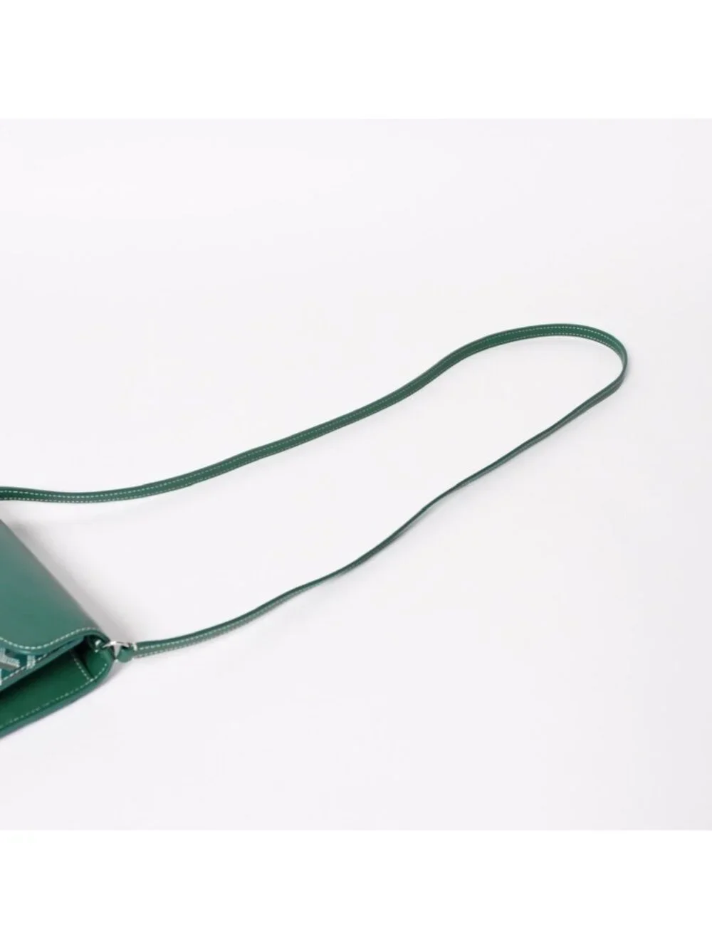 Goyard Chypre Sheepskin Pouch Wallet Shoulder Bag Green